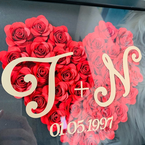 Roses heart shadow box - Picture 16 of 16